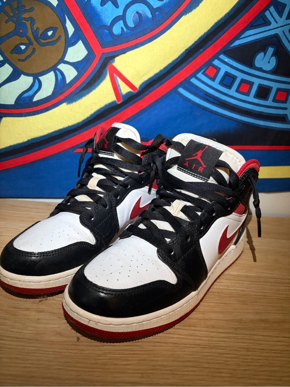Nike Air Jordan Low-Top Sneakers White Black Red